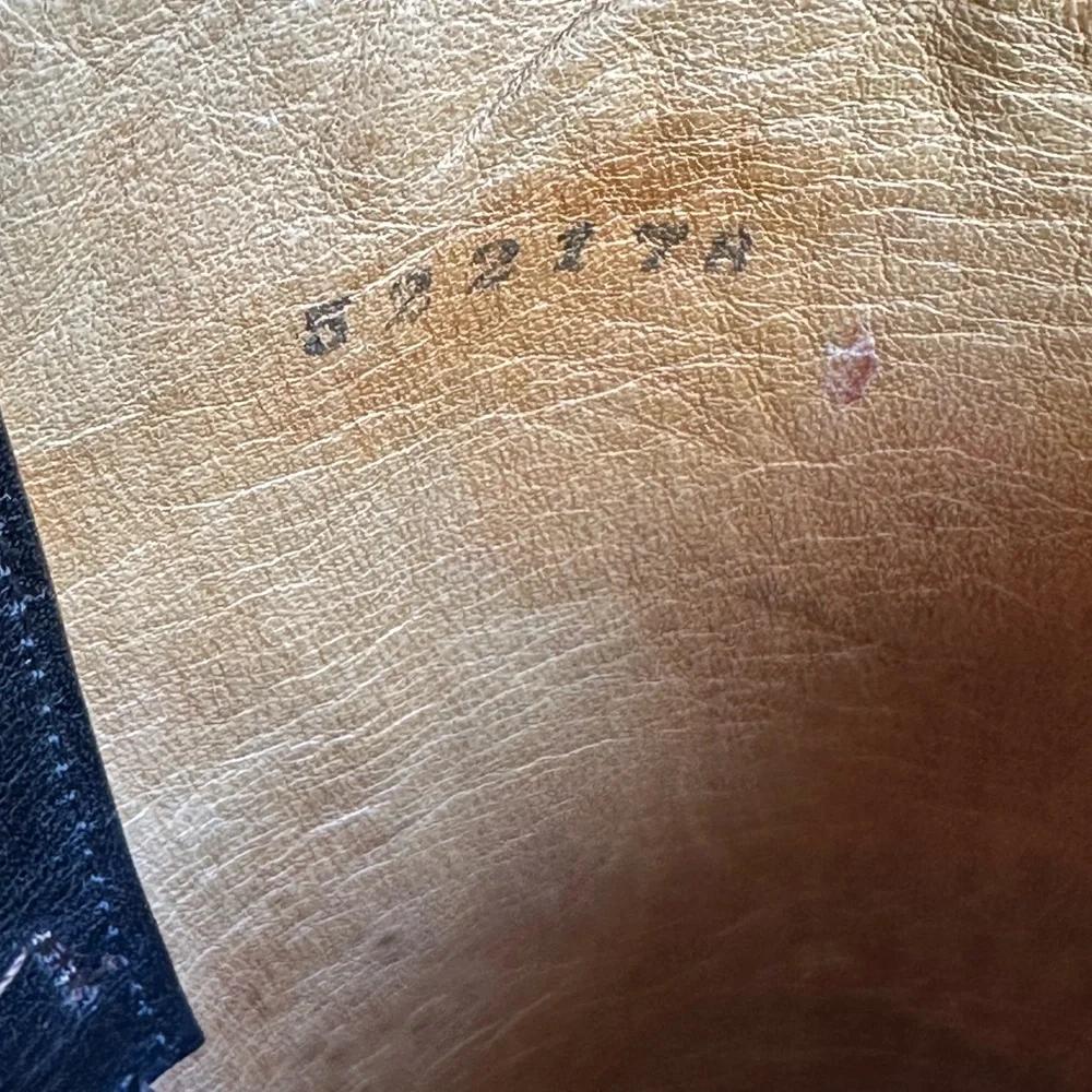 Calleen Cordero women’s black cowboy boot w/ brass diamond embellishment Size 6 - Picture 12 of 13